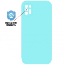 Capa para Motorola Moto G9 Plus - Silicone Case Azul Turquesa